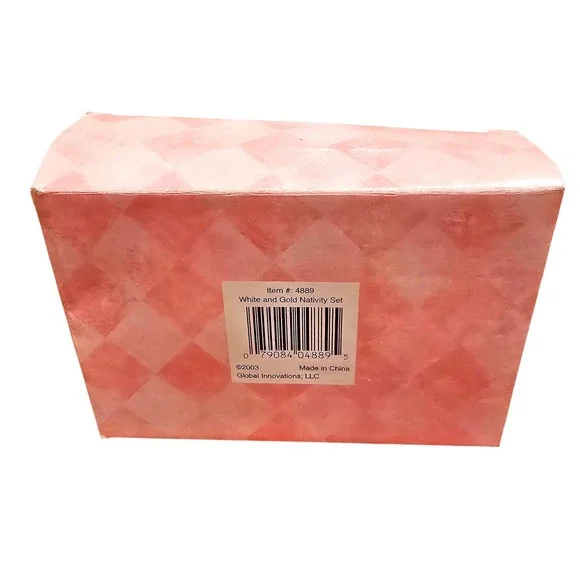 NWOT Nativity Set Joseph Mary Jesus Wise Men‎ Ceramic Gold Trim Christmas Decor - Picture 9 of 9